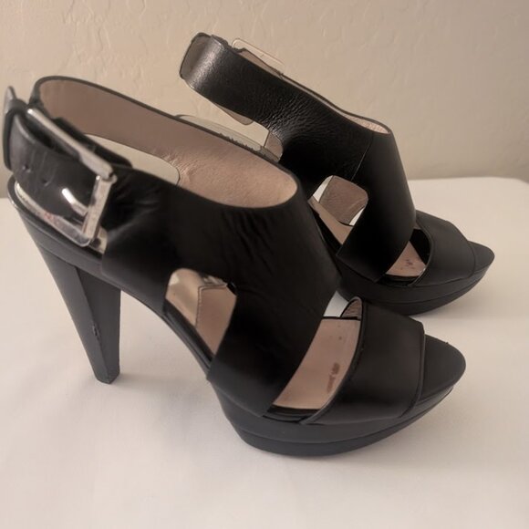 Michael Kors Strappy Stiletto Belted Heels Size 7 - Picture 3 of 5